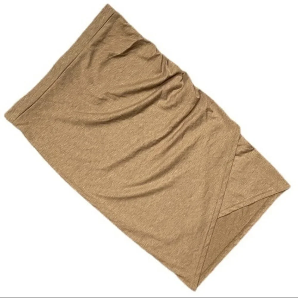 Nordstrom Leith Mustard Ruched Pull On Pencil Skirt XS - Picture 1 of 7
